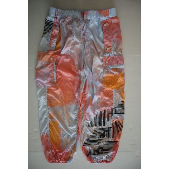 FP Movement OB1416550 Women's Sz S Pink/Blue Combo Color Burst Hike Pants - Picture 1 of 10